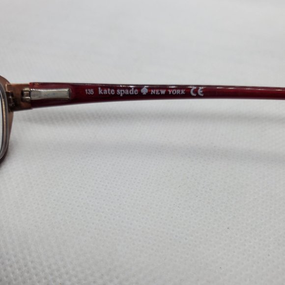 *SOLD* KATE SPADE  LIDIA Chocolate Red Eyeglasses - Picture 12 of 16